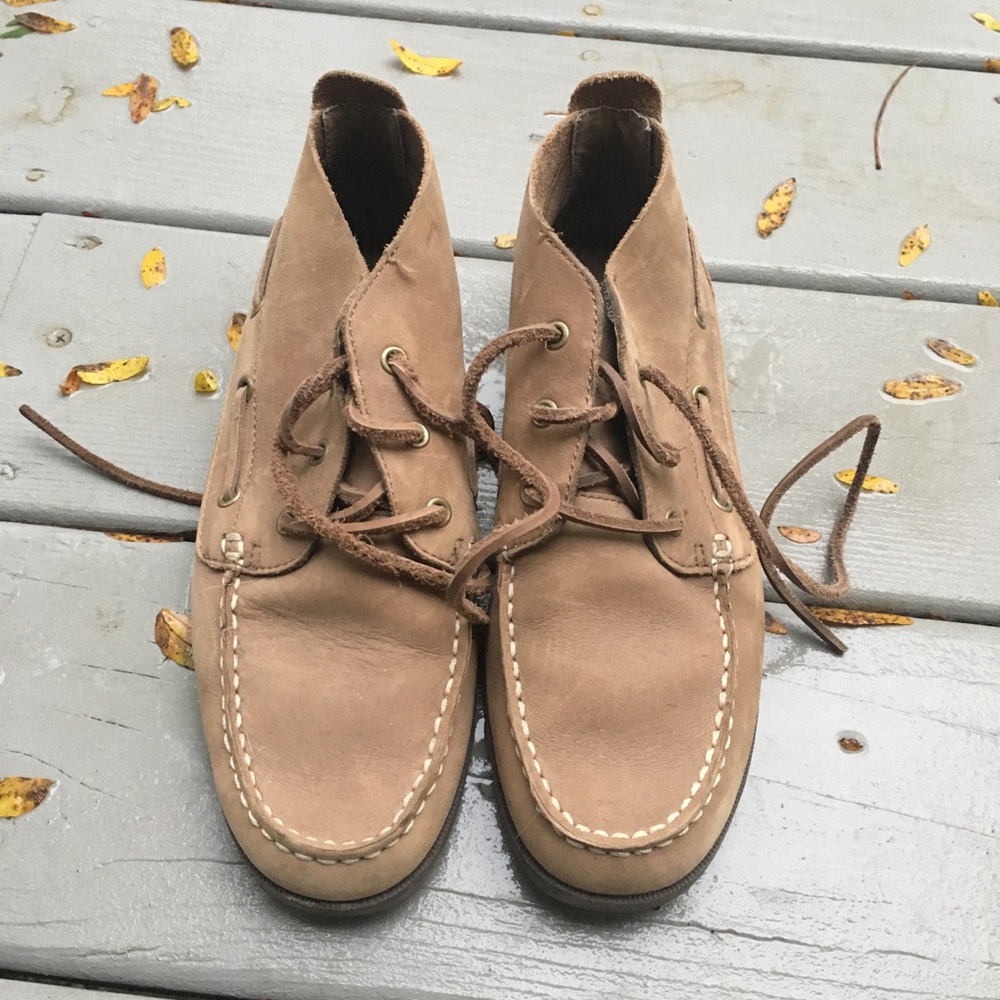 Lands End suede ankle shoes